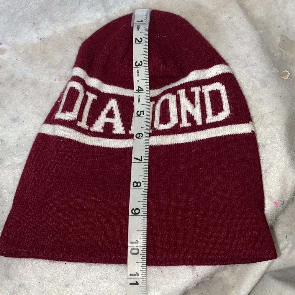 Diamond Supply Co Burgundy And White Beanie - Picture 8 of 9